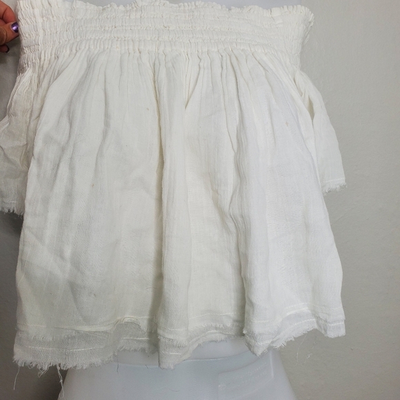 Free People White Milk Maid Crop Top - Picture 5 of 7